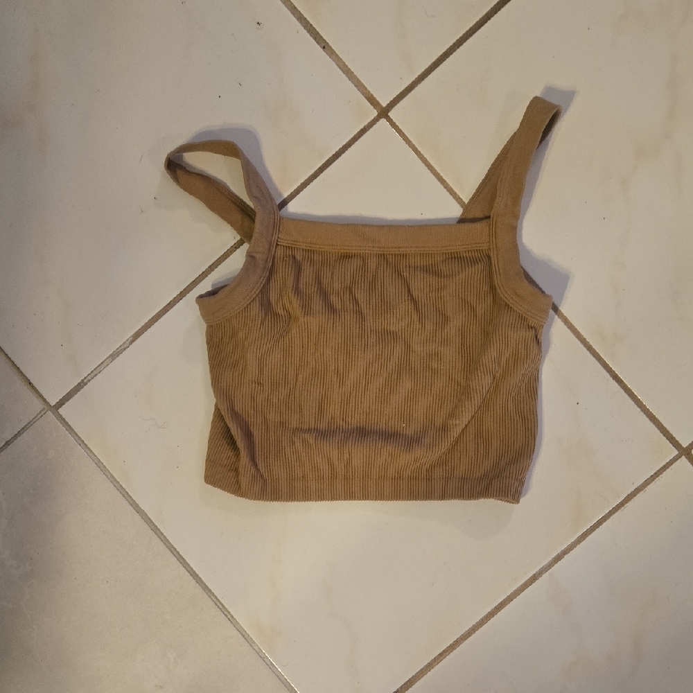 Cotton On Camel Ribbed Top